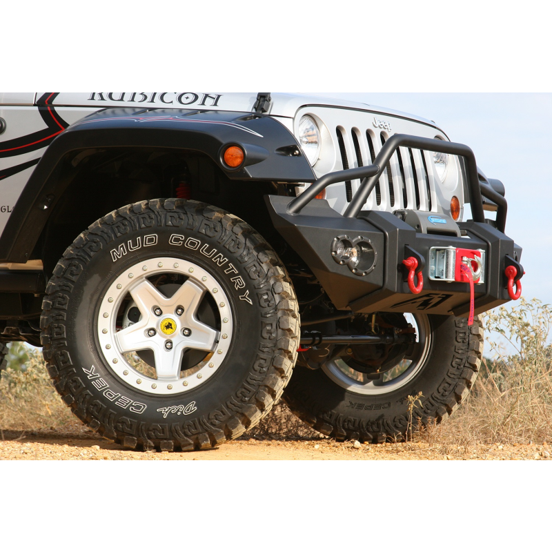 Fab Fours Lifestyle Winch Front Bumper w/ Pre Runner Guard Model JK07-B1850-1