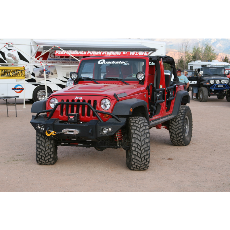 Fab Fours Lifestyle Winch Front Bumper w/ Pre Runner Guard Model JK07-B1850-1