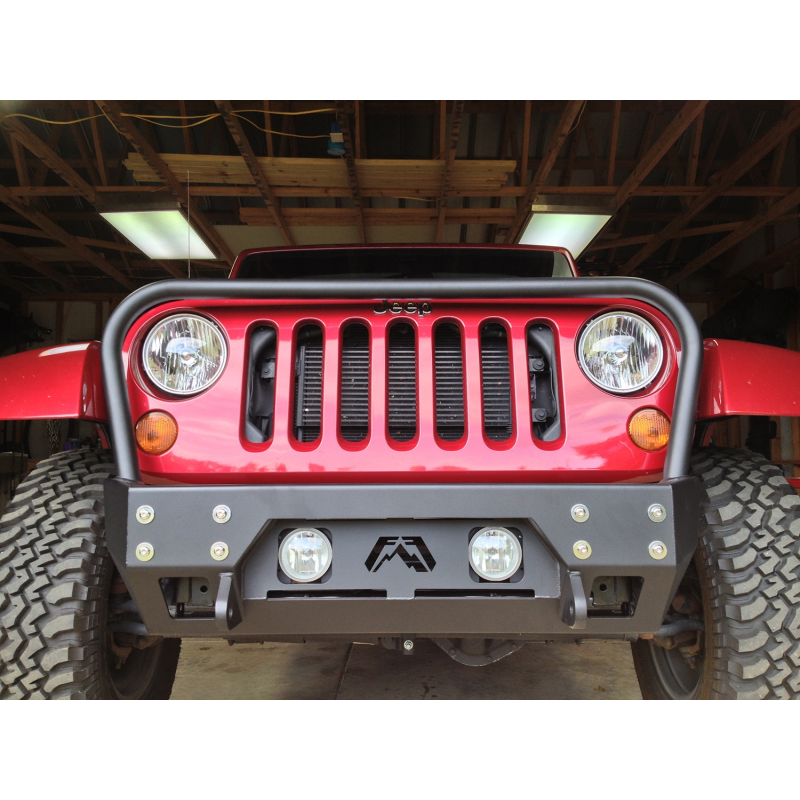 Fab Fours FMJ Stubby Winch Front Bumper Model JK07-B1856-1