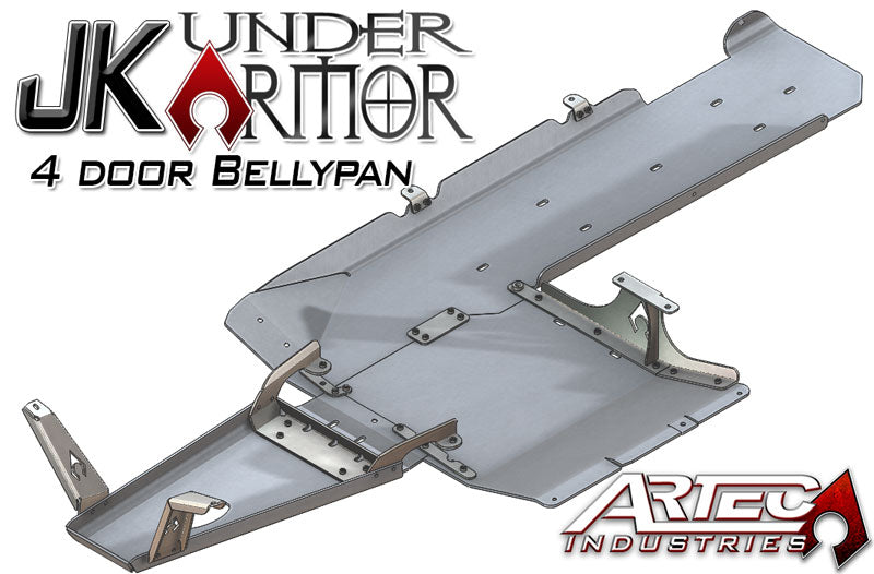 JK Under Armor 4 Door Bellypan Kit 12-17 Wrangler JK Unlimited Artec Industries