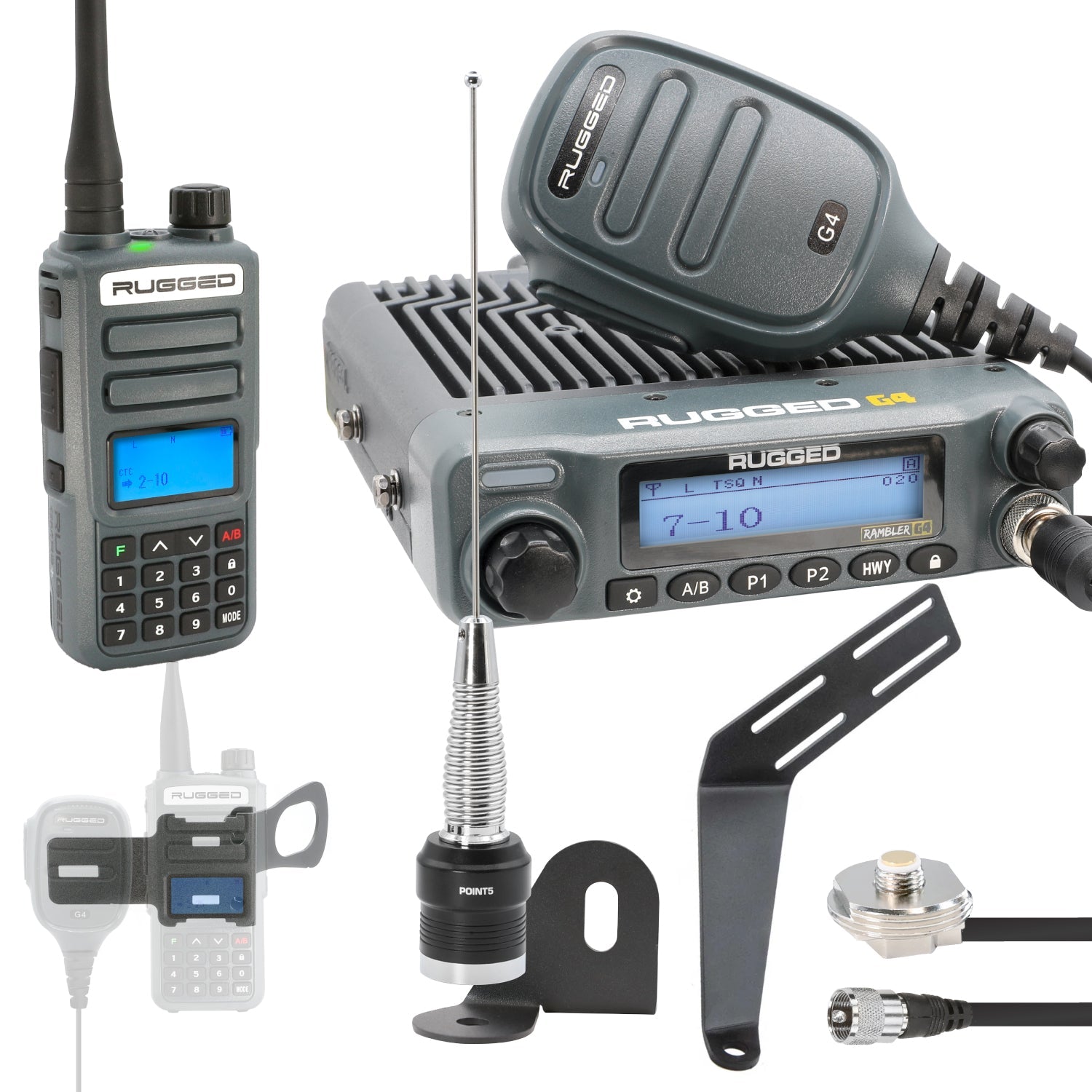 ULTIMATE GMRS Mobile Radio Kit for Jeep Wrangler JKU