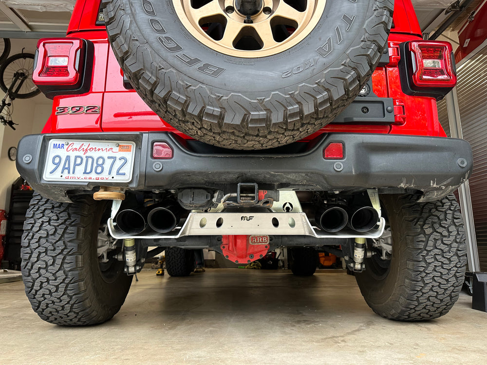 JLU Magnaflow Muffler and Tip Skid - 4 Door 392 Hemi Aluminum Artec Industries