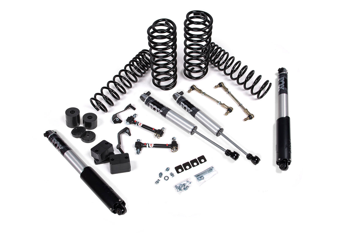 2018-2026 Jeep Wrangler JL 1.5 Inch Suspension Lift Kit 1 Inch Rear Coil Spring Fox 2.5 Performance Series Shocks JSPEC