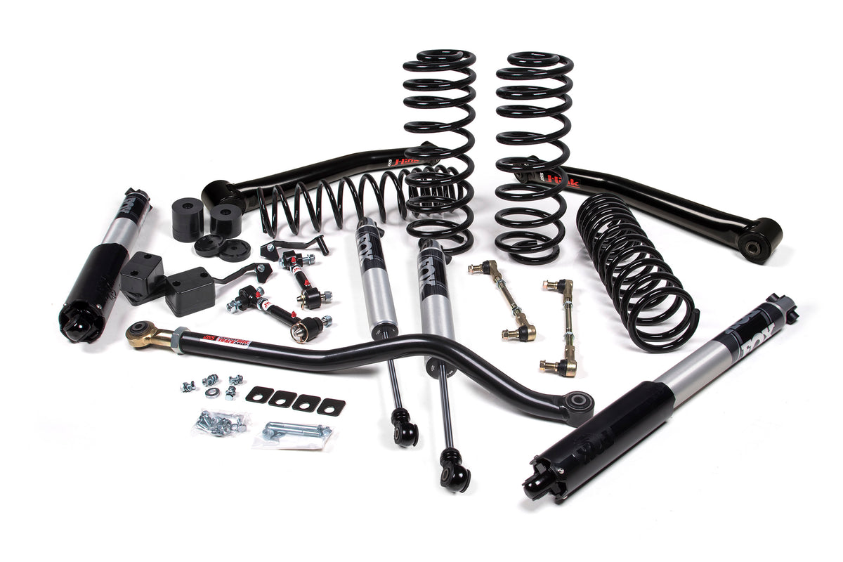 2018-2026 Jeep Wrangler JL 1.5 Inch Suspension Lift Kit 1 Inch Rear Coil Spring w/ J-link arms Fox 2.5 Performance Series Shocks JSPEC