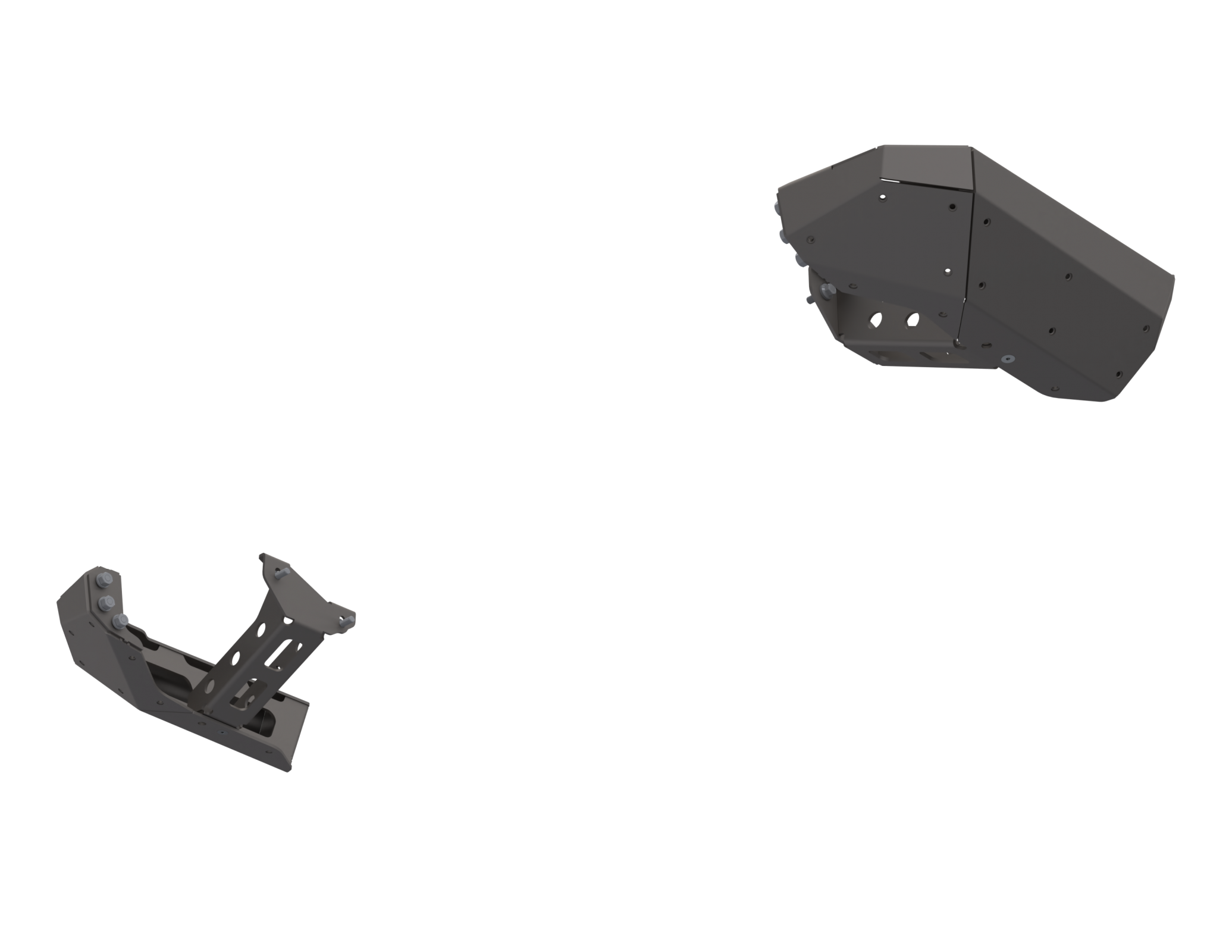07-Up Jeep Wranger/Gladiator High Clearance Rear Bumper Corner Pods Boatside Cut Raw Steel