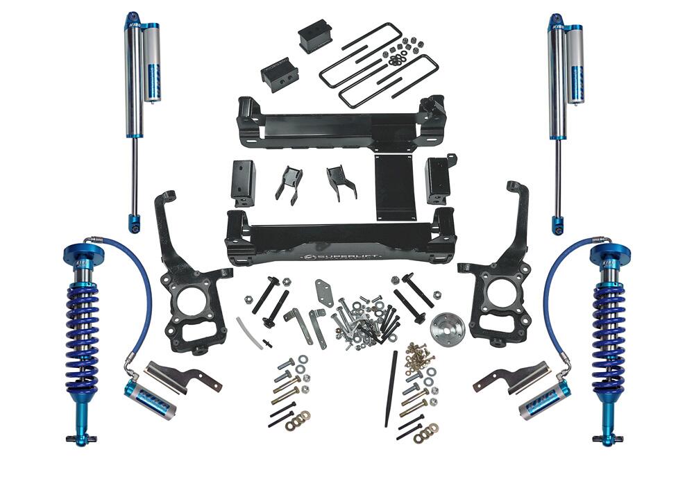 6 Inch King Edition Lift Kit 2015-2020 Ford F-150 4WD with King Front Coil Overs and King Reservoir Rear Shocks Superlift