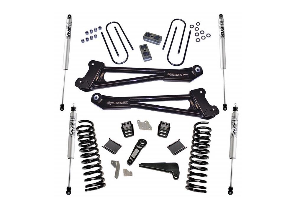 4 Inch Lift Kit 2013-2018 Dodge Ram 3500 4WD Diesel Engine with Replacement Radius Arms with Fox 2.0 Series Shocks Superlift