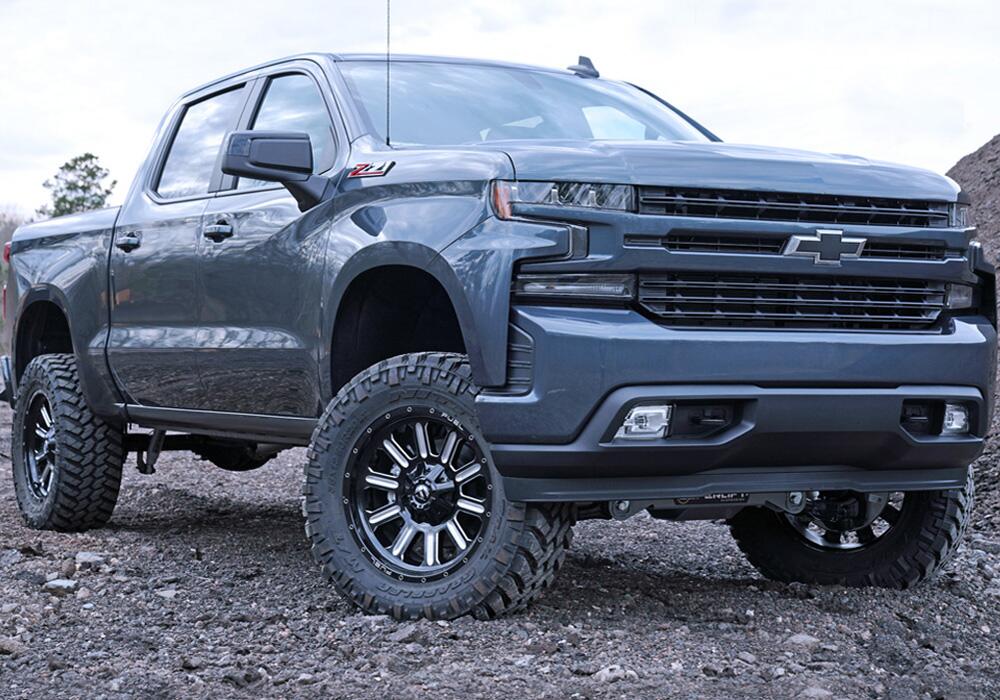 6 Inch Lift Kit 2019 (New Body Style)-2024 Chevy Silverado/GMC Sierra 1500 4WD with Aluminum or Stamped Steel Control Arms with Superlift Rear Shocks (excludes Trailboss or AT4) Superlift
