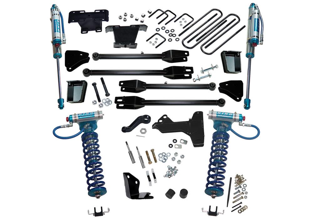 6 Inch Lift Kit 2005-2007 Ford F-250 and F-350 Super Duty 4WD with a 4-Link Conversion and King Coilover and Shocks Superlift