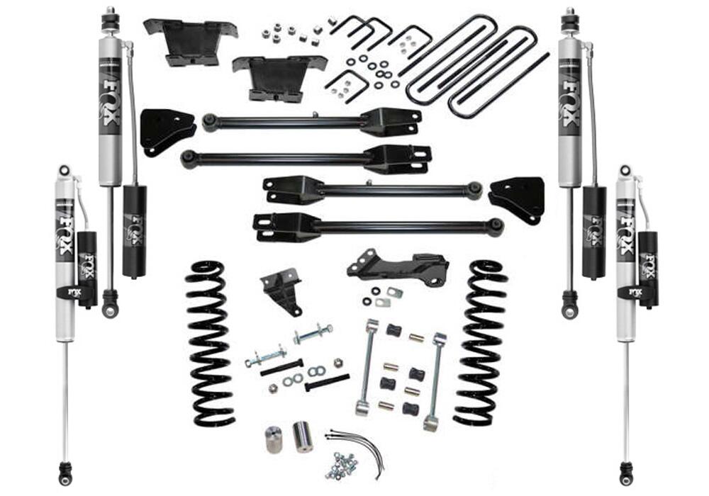 4 Inch Lift Kit 2008-2010 Ford F-250/350 4WD Diesel Engine with 4-Link Conversion with Fox 2.0 Reservoir Shocks Superlift