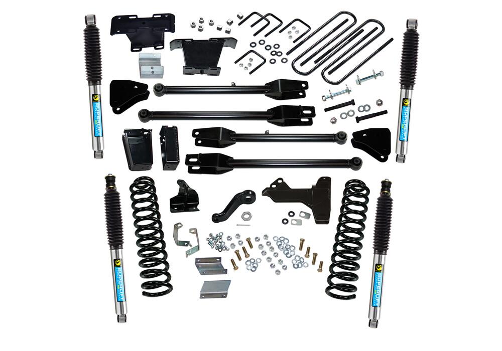 6 Inch Lift Kit 2011-2016 Ford F-250 and F-350 Super Duty 4WD Diesel Engine with a 4-Link Conversion and Bilstein Shocks Superlift