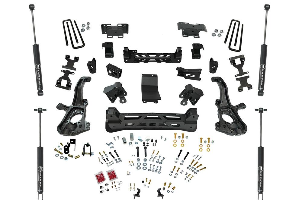 6 Inch Lift Kit 2020-2025 Chevy Silverado and GMC Sierra 2500HD or 3500HD 4WD Knuckle Kit with Shadow Shocks Superlift