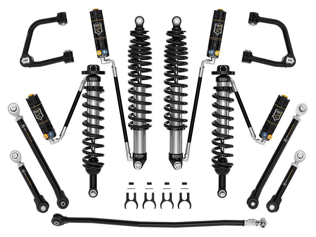 2021-2023 Ford Bronco Sasquatch 2-3 Inch Lift Stage 7 Suspension System CDXS Tubular Heavy Rate Rear Spring Icon Vehicle Dynamics