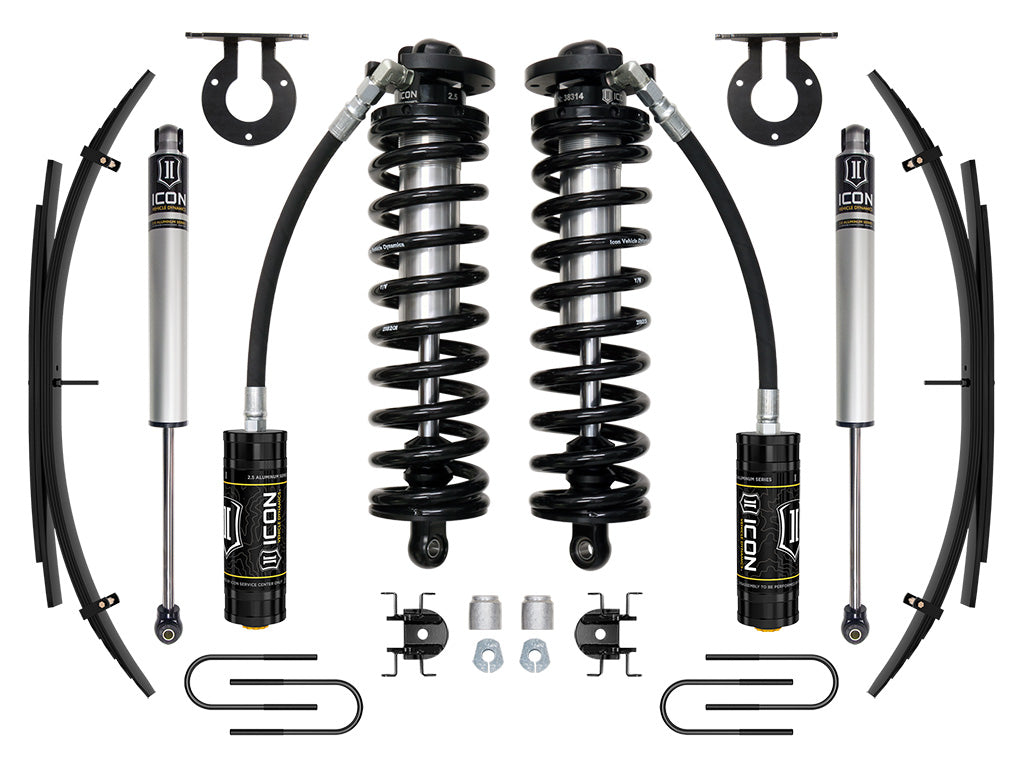 05-16 Ford F250/F350 2.5-3 Inch Lift Stage 1 Coilover System W/ Leaf Springs Icon Vehicle Dynamics