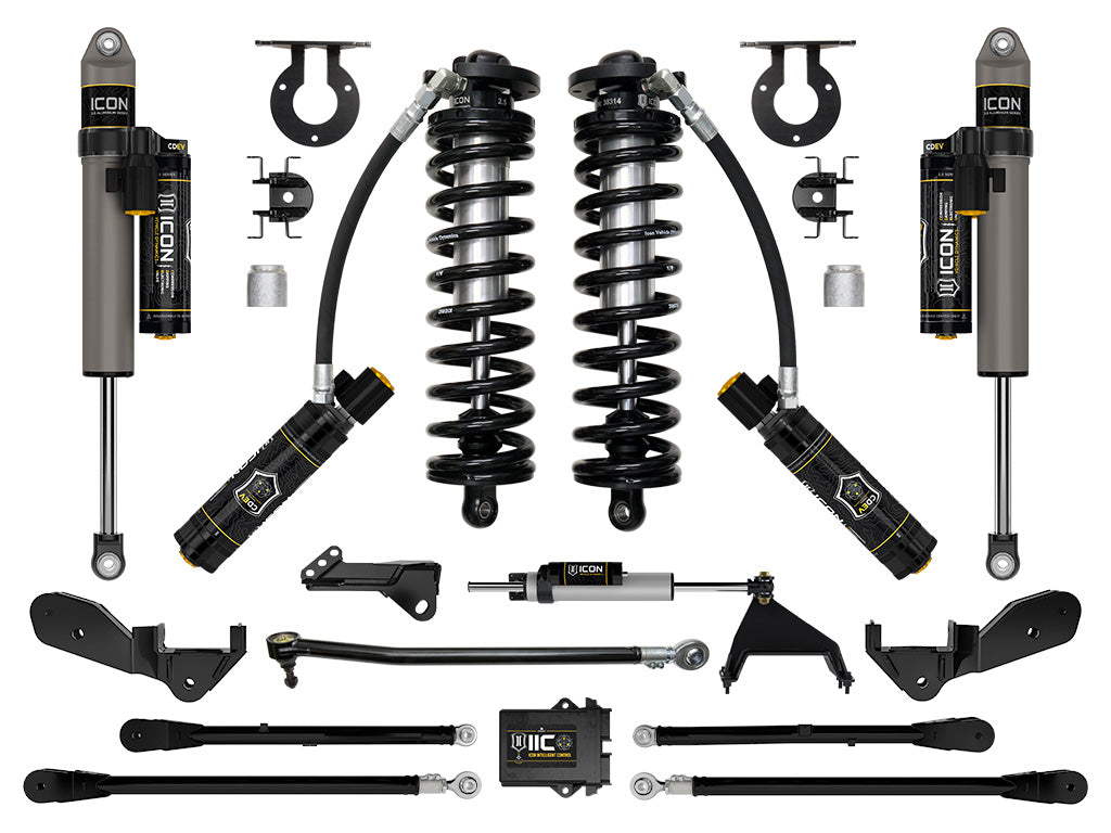 2023-2025 Ford F-250/F-350 Super Duty 4WD 2.5-3 Inch Lift Coilover Conversion System With 4-Link And Expansion Packs Icon Vehicle Dynamics