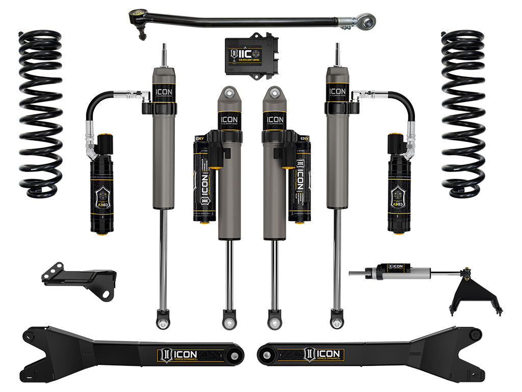ICON 2023-2026 Ford F-250/F-350 Super Duty 4WD, Diesel, 2.5" Lift, Stage 6 Suspension System w/ Radius Arms