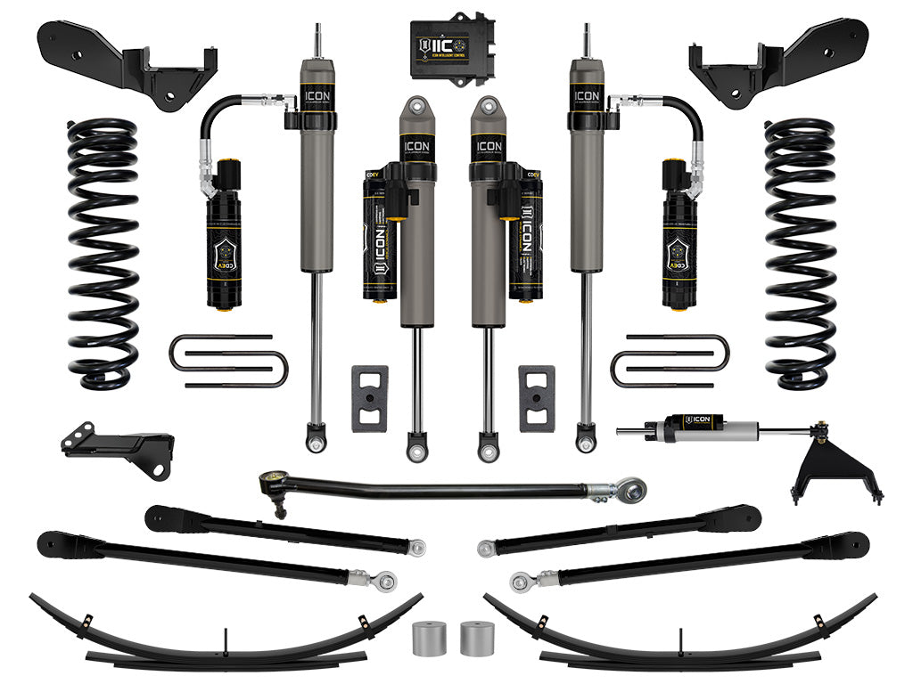 ICON 2023-2026 Ford F-250/F-350 Super Duty 4WD, Gas, 2.5" Lift, Stage 6 Suspension System w/ 4-Link and Expansion Packs