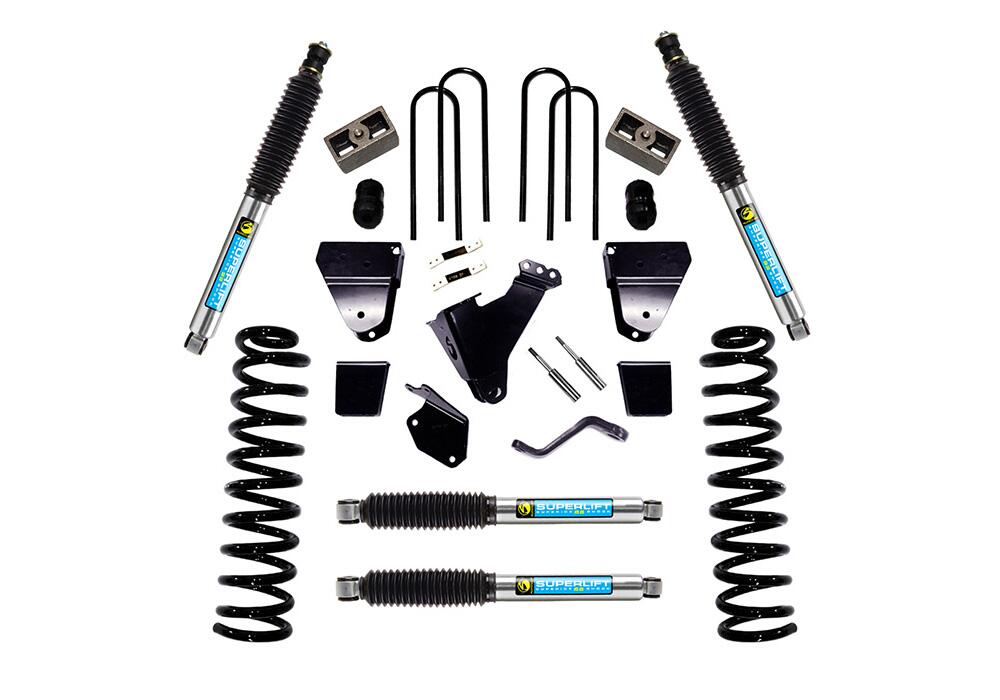 6 Inch Lift Kit 2005-2007 Ford F-250 and F-350 Super Duty 4WD Diesel Engine with Bilstein Shocks Superlift