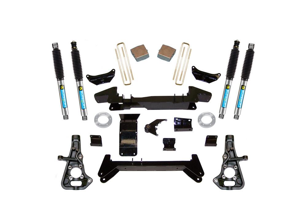 6 Inch Lift Kit 2001-2010 Chevy Silverado and GMC Sierra 2500HD or 3500HD 4WD Knuckle Kit with Bilstein Shocks Superlift