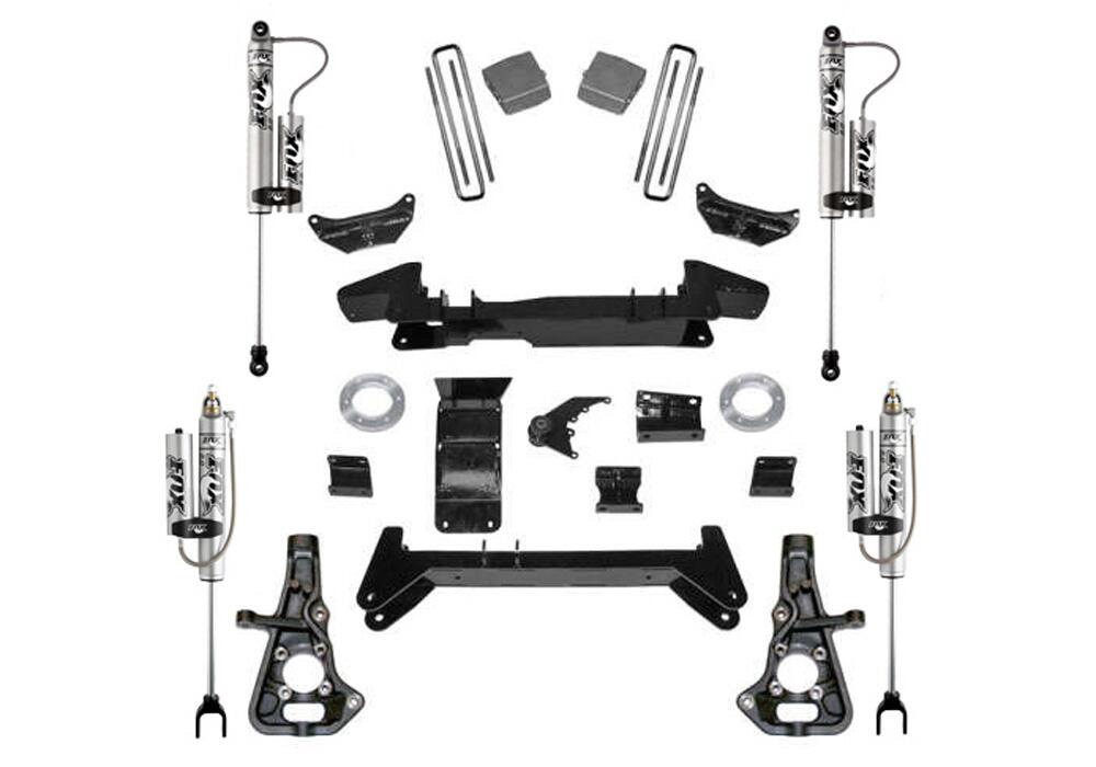 6 Inch Lift Kit 2001-2010 Chevy Silverado/GMC Sierra 2500 Hd/3500 Hd 4WD Knuckle Kit with Fox 2.0 Reservoir Shocks Superlift