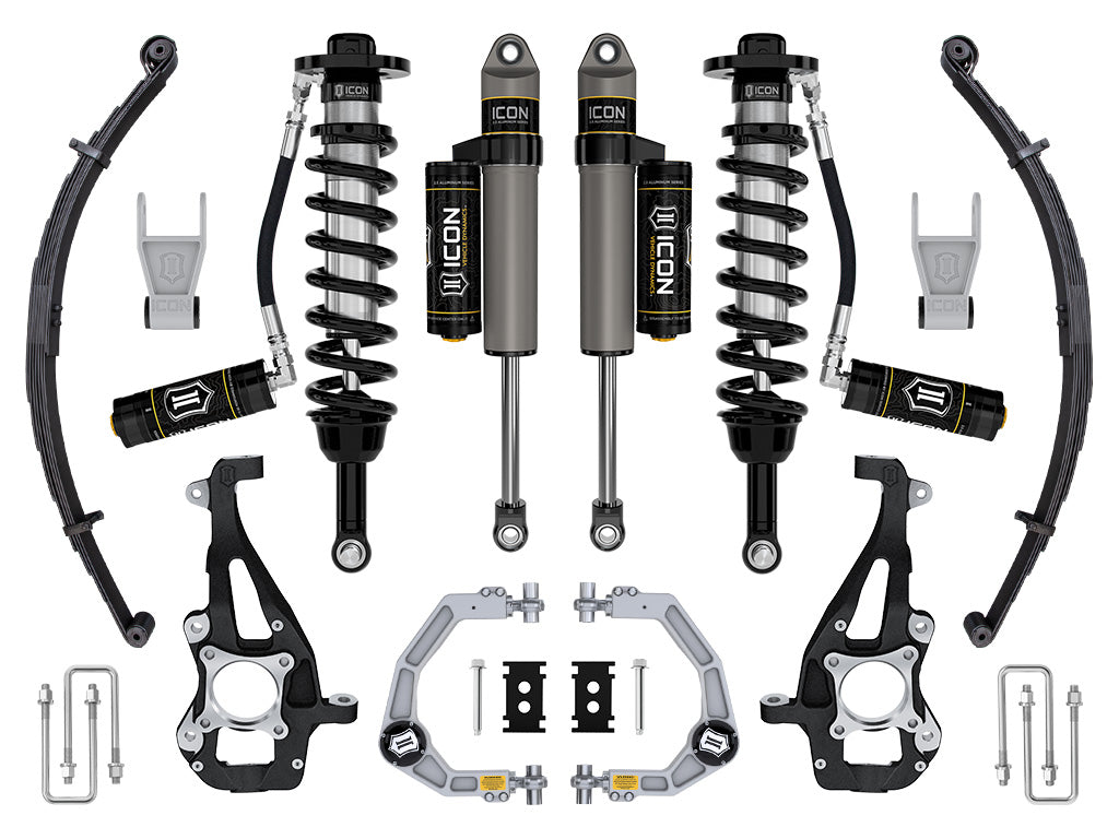 2021-2024 Ford F-150 4WD 3.5-4.5 Inch Lift Stage 3 Suspension System Billet W/ Leaf Packs Icon Vehicle Dynamics