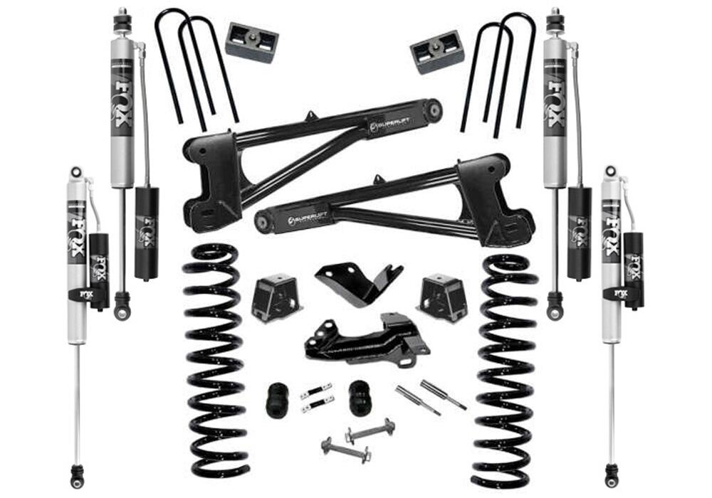 4 Inch Lift Kit 2005-2007 Ford F-250/350 4WD Diesel Engine with Replacement Radius Arms with Fox 2.0 Reservoir Shocks Superlift