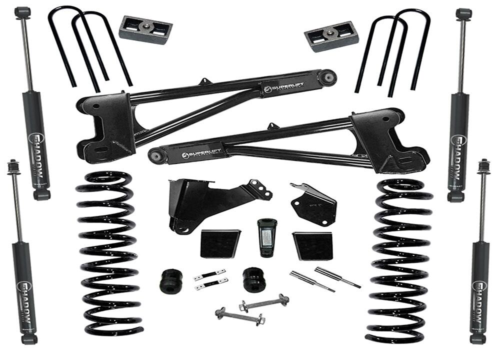 6 Inch Lift Kit 2005-2007 Ford F-250 and F-350 Super Duty 4WD Diesel Engine with Replacement Radius Arms and Superlift Shocks Superlift
