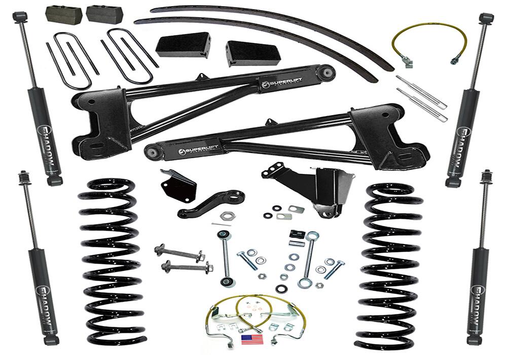 8 Inch Lift Kit 2005-2007 Ford F-250 and F-350 Super Duty 4WD Diesel Engine with Replacement Radius Arms and Superlift Shocks Superlift