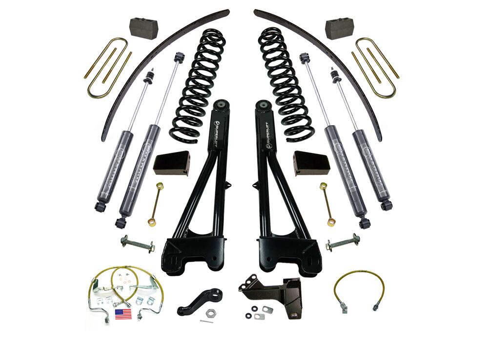 8 Inch Lift Kit 2008-2010 Ford F-250 and F-350 Super Duty 4WD Diesel Engine with Replacement Radius Arms and Bilstein Shocks Superlift