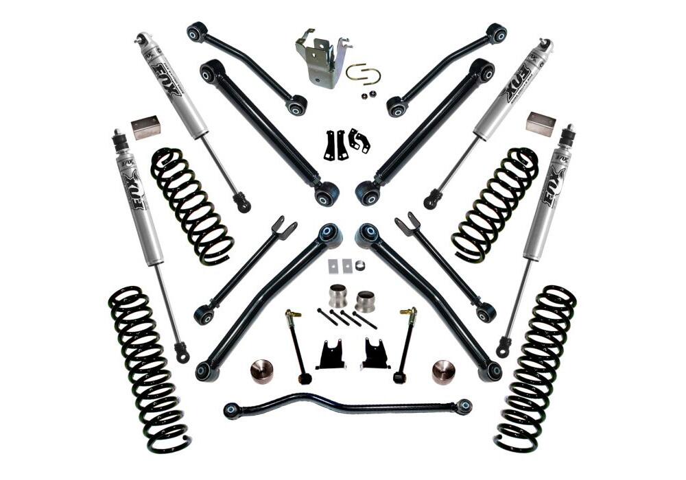 4 Inch Lift Kit 2007-2017 Jeep Wrangler JK 2 Door with Reflex Control Arms and Fox Shocks Superlift