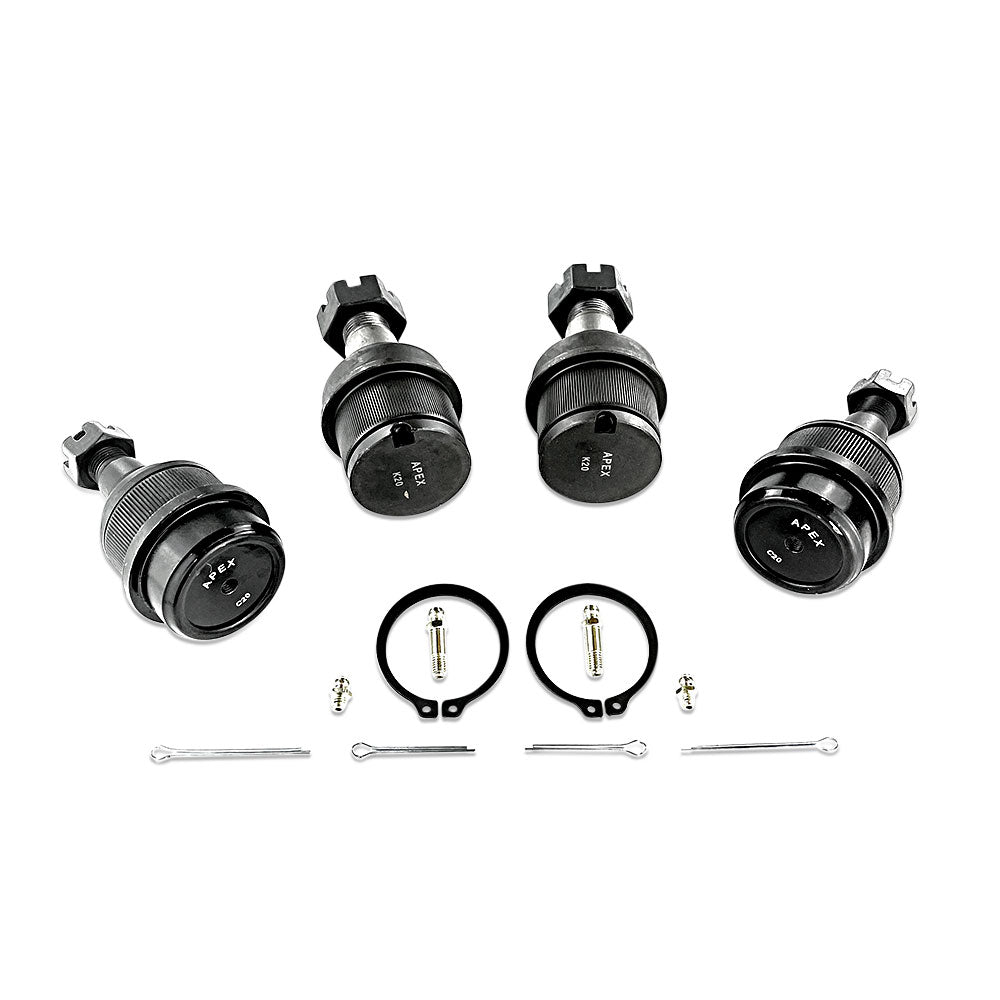 Heavy Duty Ball Joint Kit (upper is Knurled) Fits: 06-08 Ram 1500 03-13 Ram 2500 03-10 Ram 3500 2WD 4WD Apex Chassis