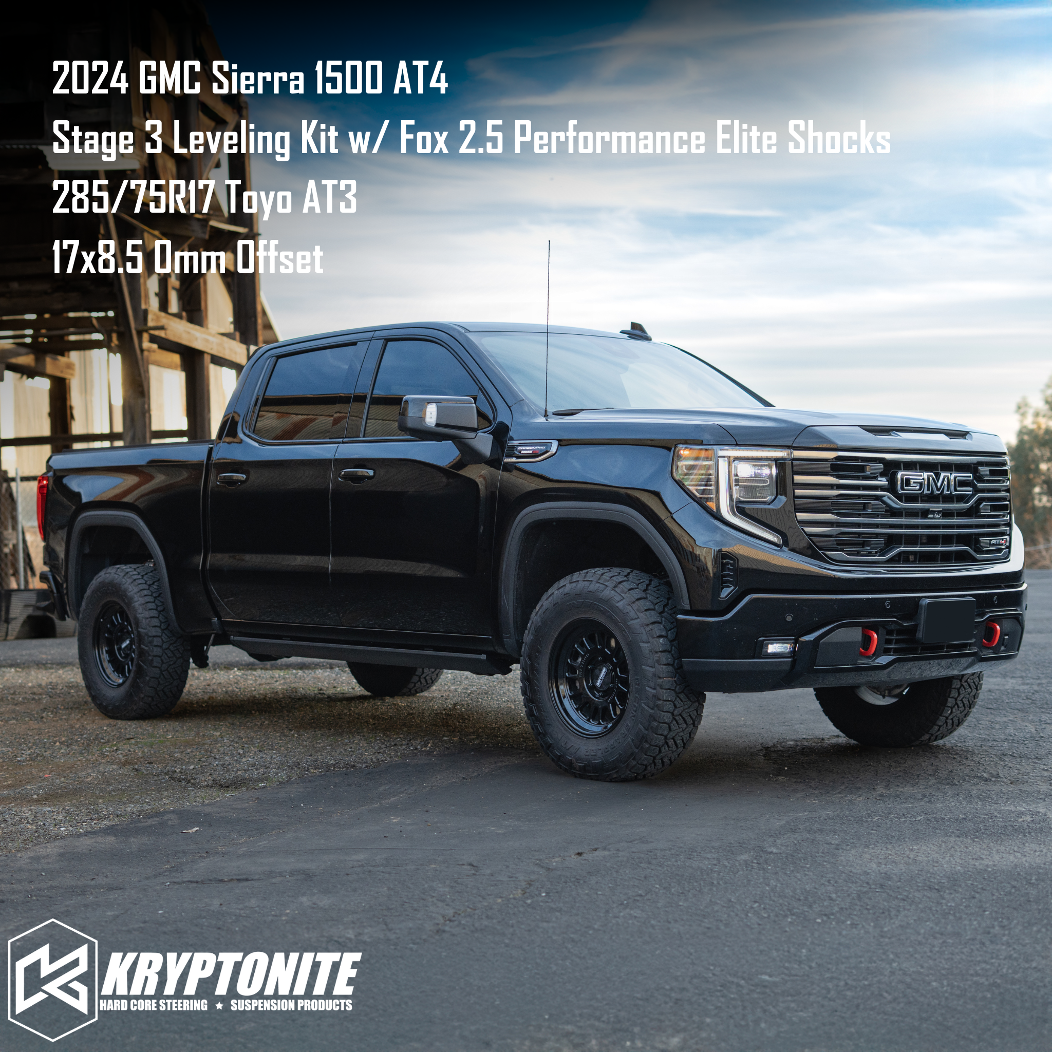 Kryptonite Stage 3 Leveling Kit with Fox 2.5 Performance Elite Shocks for 2019+ Chevy/GMC 1500 AT4/Trail Boss