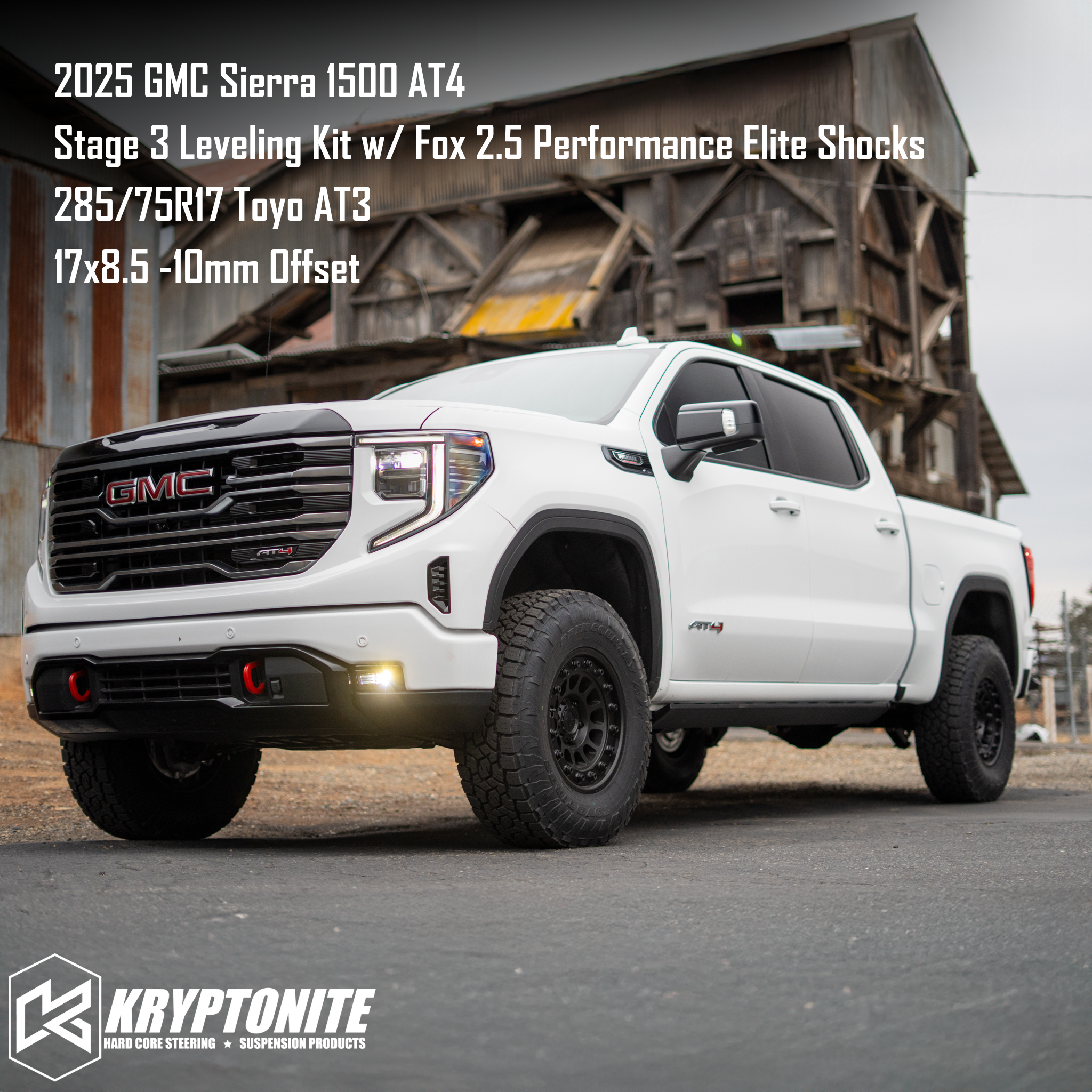 Kryptonite Stage 3 Leveling Kit with Fox 2.5 Performance Elite Shocks for 2019+ Chevy/GMC 1500