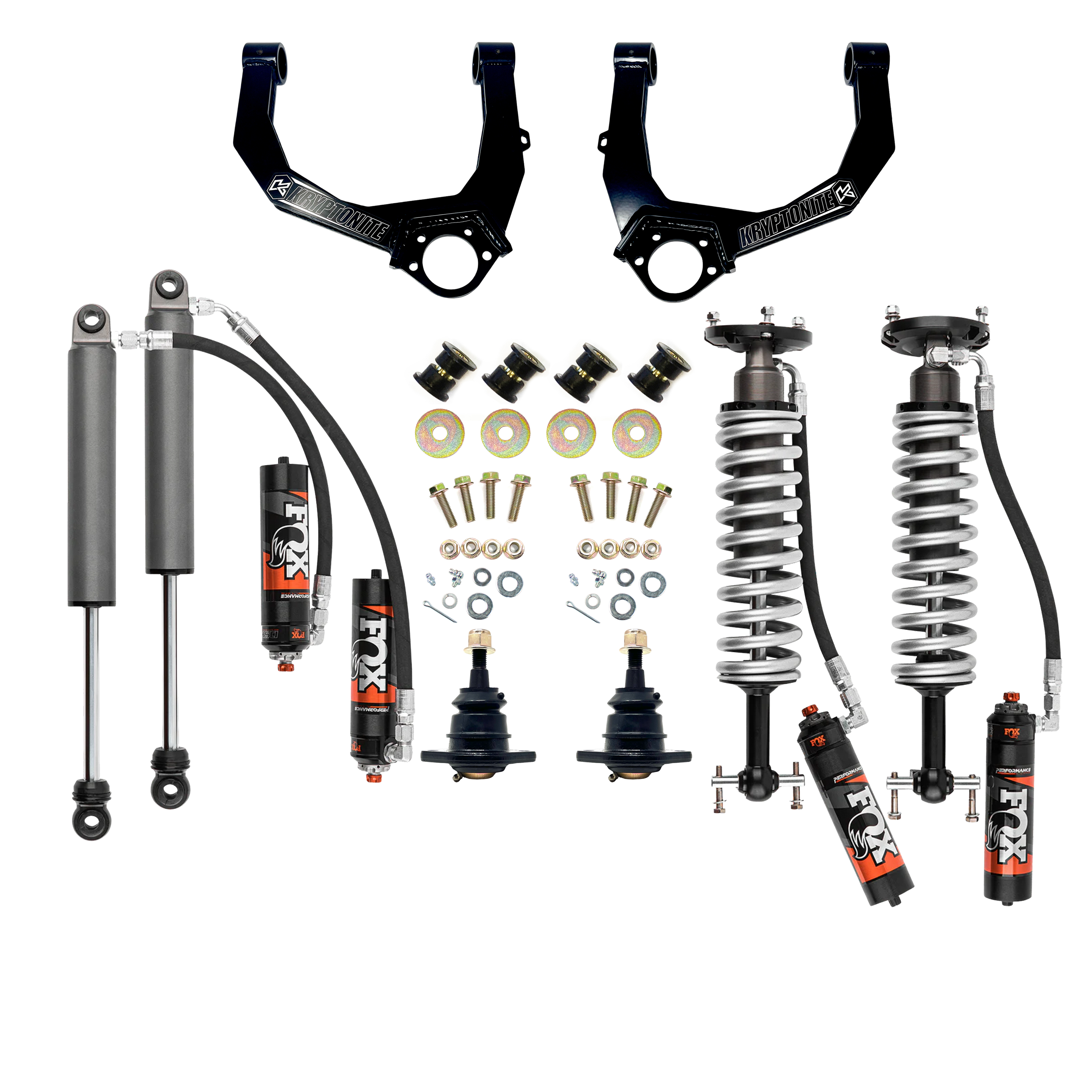 Kryptonite Stage 3 Leveling Kit with Fox 2.5 Performance Elite Shocks for 2019+ Chevy/GMC 1500 AT4/Trail Boss