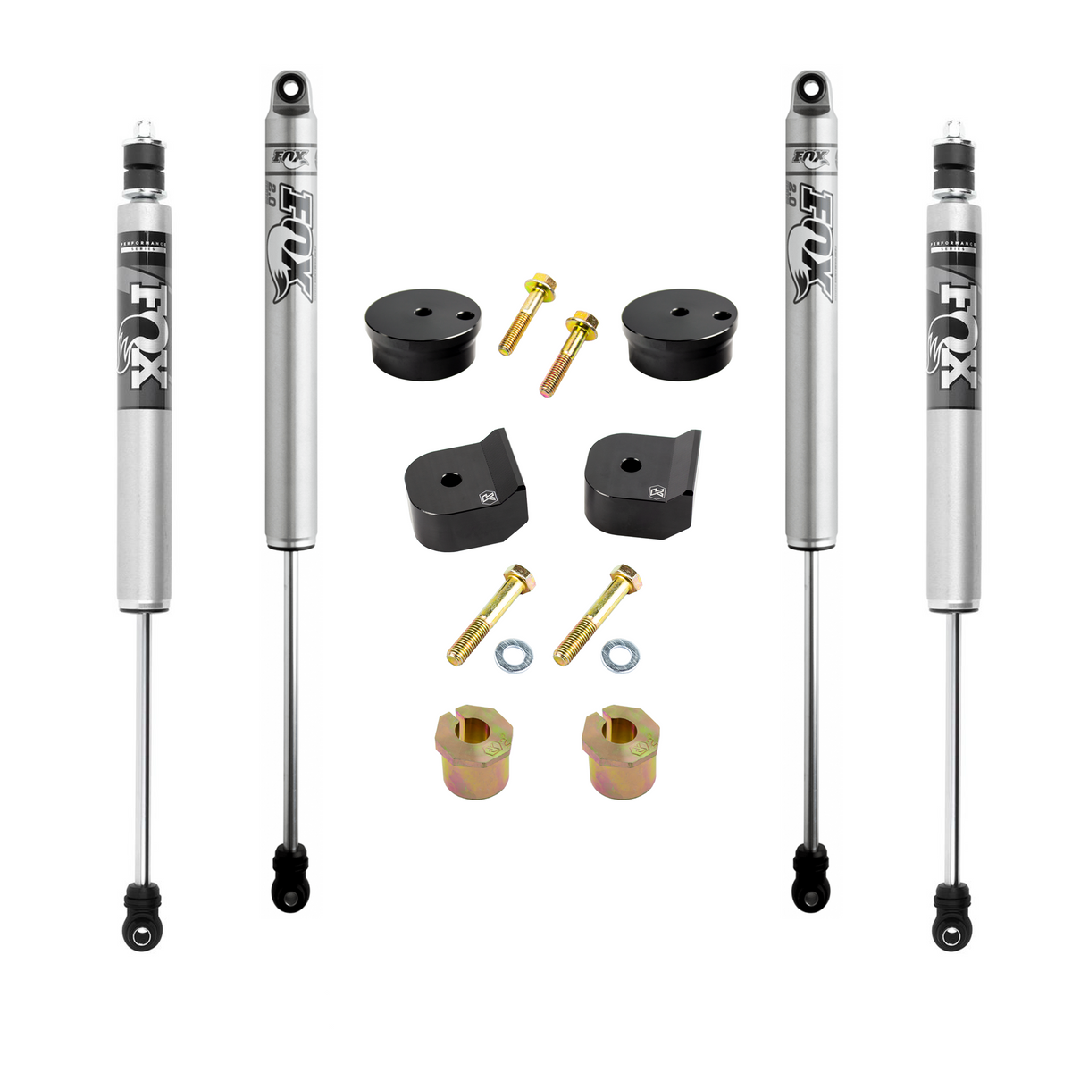 Kryptonite Stage 1 Leveling Kit with Fox Shocks for 2005-2016 Ford Super Duty F-250/F-350