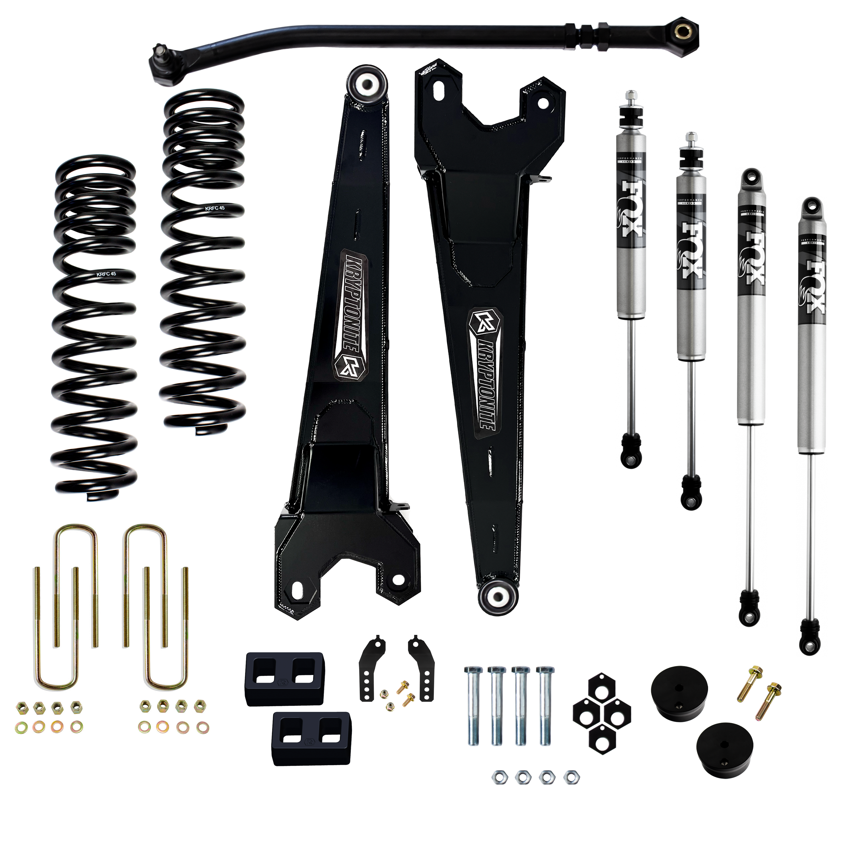 Kryptonite 4.5" Lift Kit with Fox 2.0 Shocks for 2017-2024 Ford Super Duty F250/F350