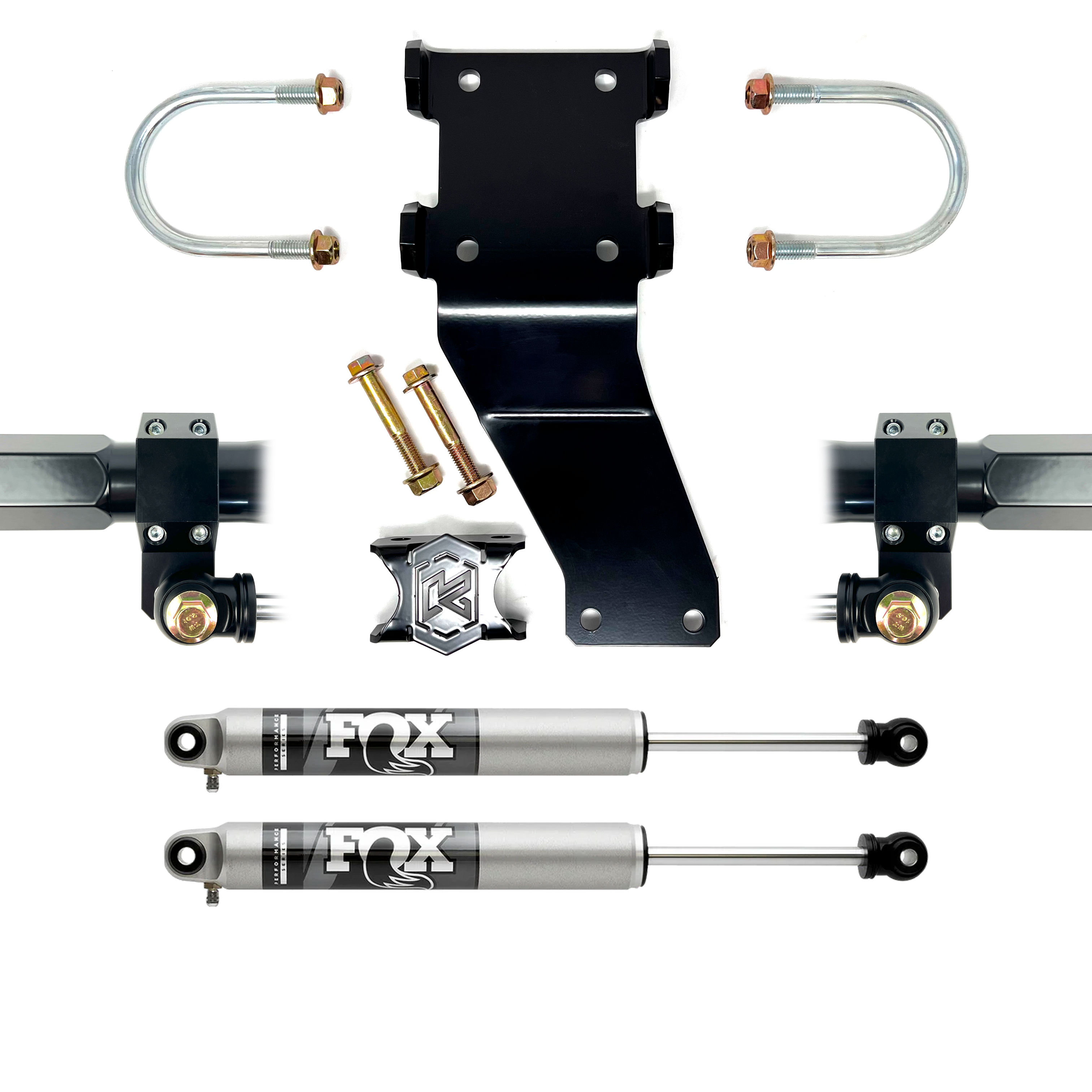 Kryptonite Dual Steering Stabilizer Kit with Fox 2.0 Shocks for 2005-2025 Super Duty F-250/F-350