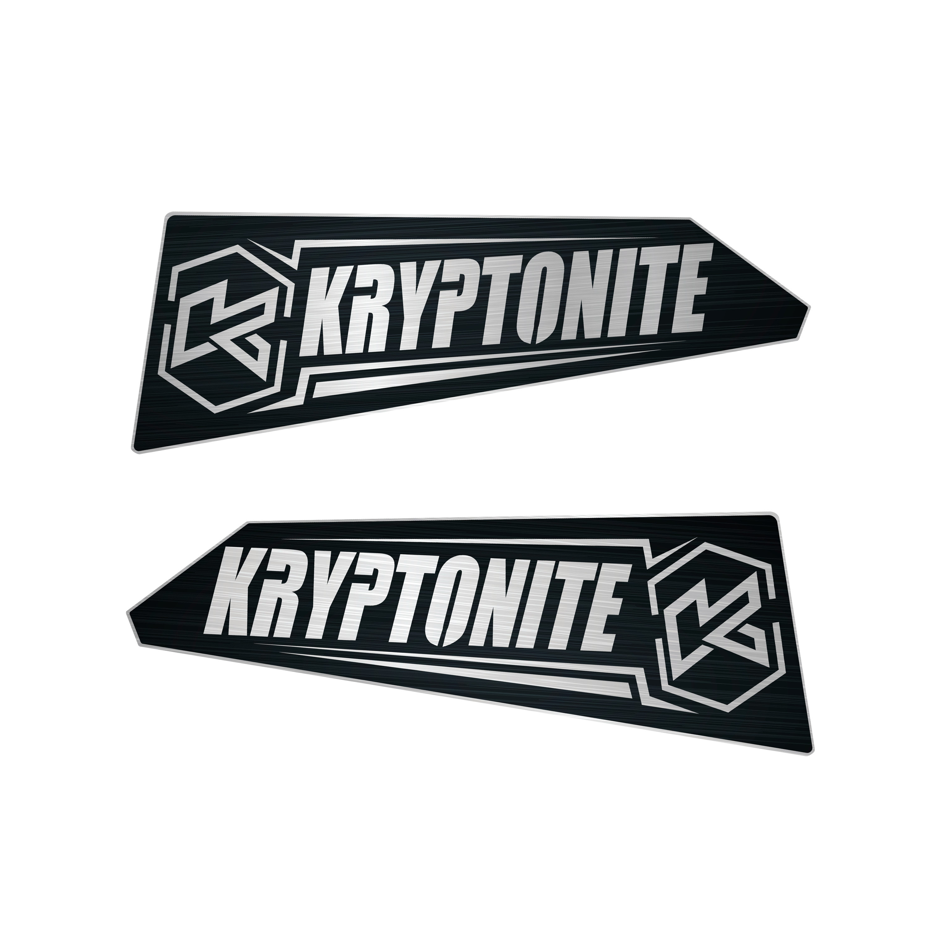 Kryptonite Upper Control Arm Stainless Logo Plates for 2011–2026 Chevy/GMC 2500HD/3500HD