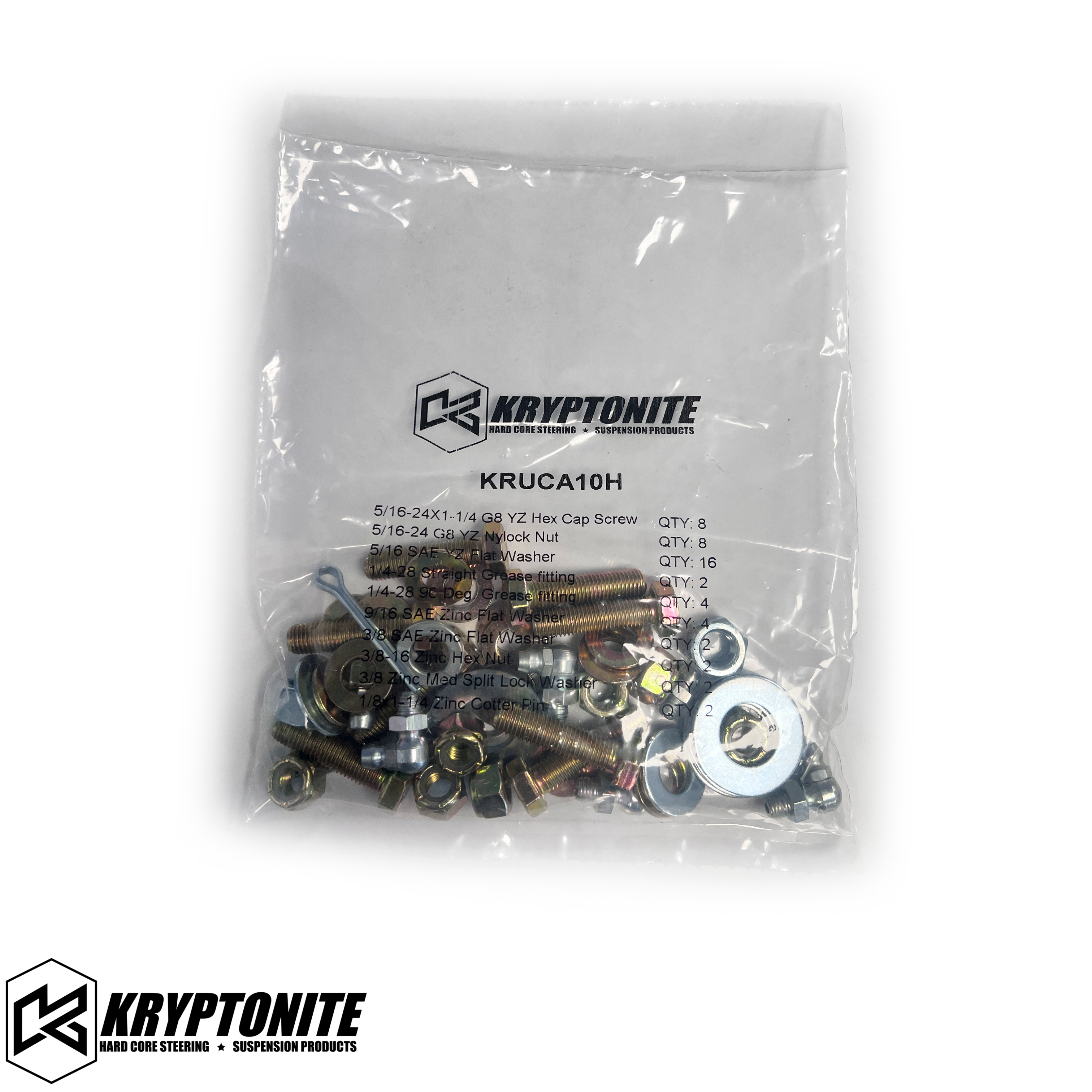Kryptonite Upper Control Arm Hardware Kit for 2001–2010 Chevy/GMC HD Trucks