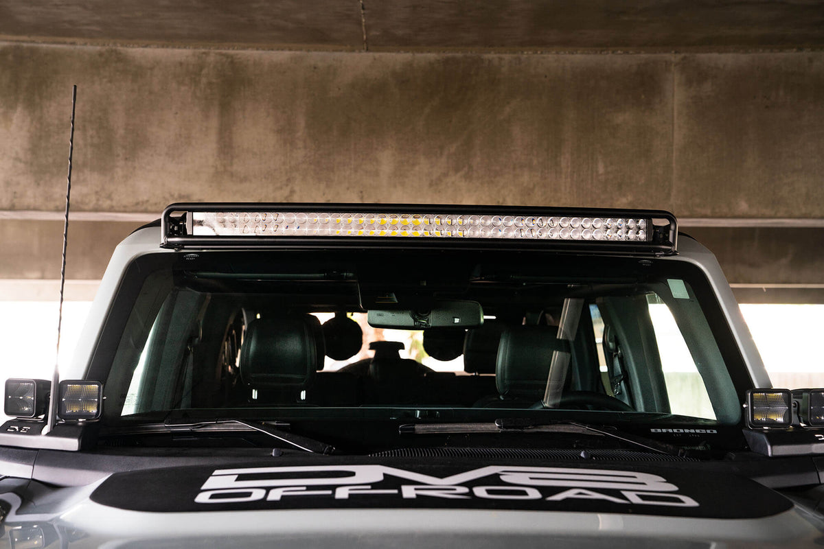 2021 2024 Ford Bronco 40 Inch Curved Light Bar Mount DV8 Offroad