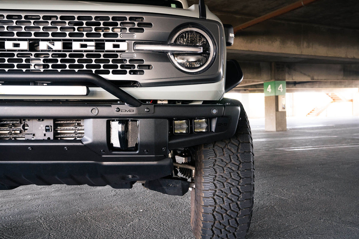 2021 2024 Ford Bronco Factory Bumper Pocket Light Mount DV8 Offroad
