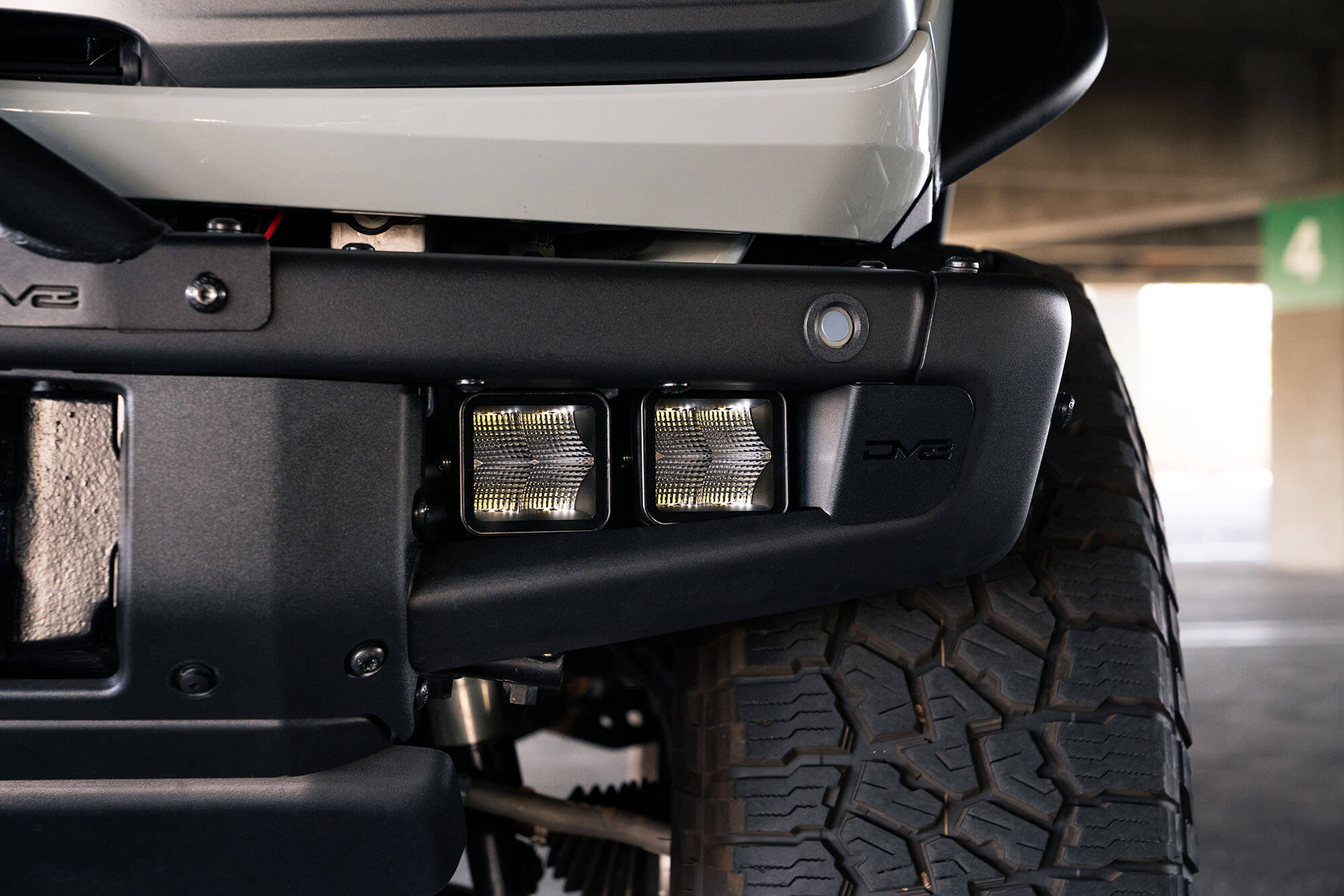 2021 2024 Ford Bronco Factory Bumper Pocket Light Mount DV8 Offroad