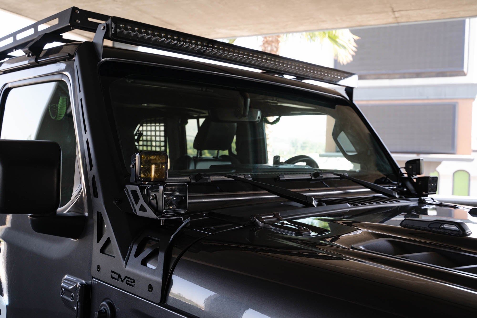 2018 2025 Jeep Gladiator JT Wrangler JL JLU A Pillar Dual Light Pod Mounts DV8 Offroad