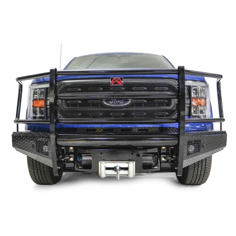 Fab Fours Black Steel Front Bumper w/ Grille Guard Model FF21-K5060-1