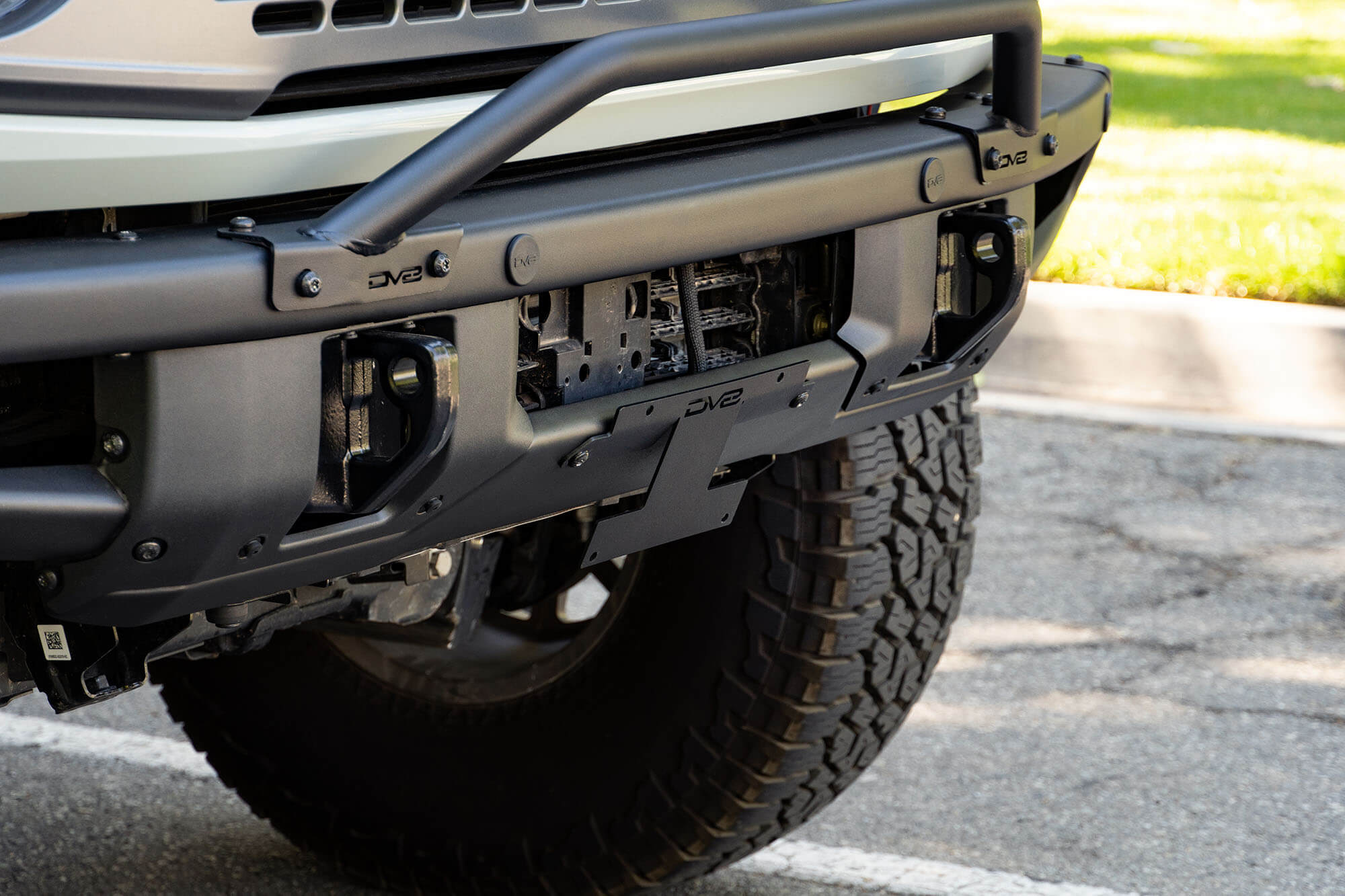 2021 2024 Ford Bronco Factory Front Bumper Center License Relocation Bracket DV8 Offroad