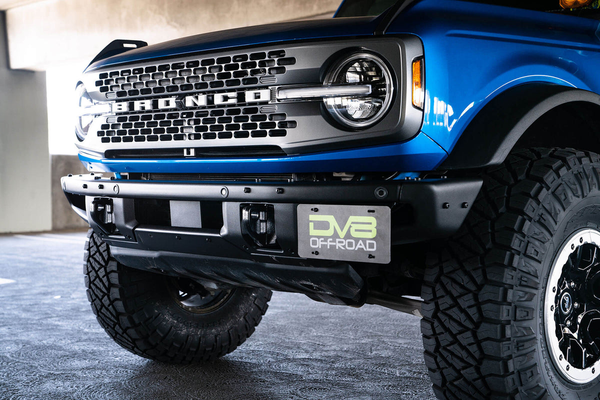 2021 2024 Ford Bronco Factory Front Bumper Side License Relocation Bracket DV8 Offroad