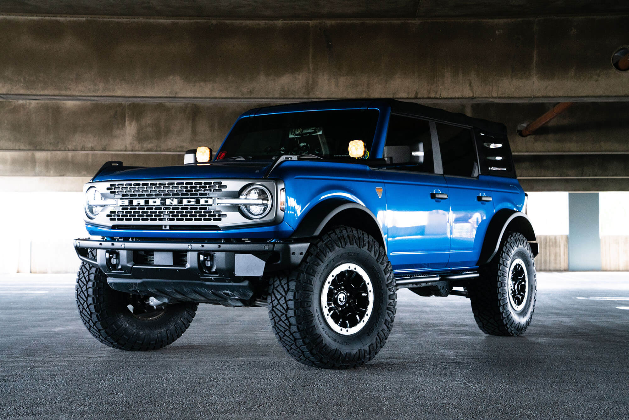 2021 2024 Ford Bronco Factory Front Bumper Side License Relocation Bracket DV8 Offroad
