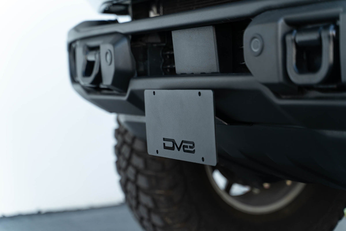 2021 2024 Ford Bronco Capable Bumper Front License Plate Mount DV8 Offroad