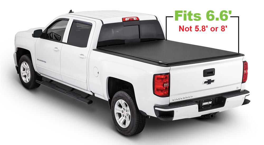 Lo Roll Up Tonneau Cover 14-18 Silverado/Sierra1500 15-19 Silverado/Sierra 2500/3500 Incl Ltd. Lgcy 6 Foot 7 Inch Tonno Pro