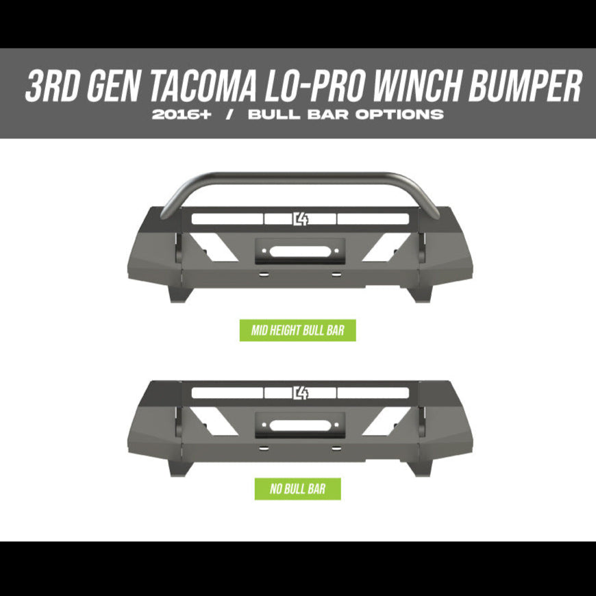 2016-2023 Toyota Tacoma Front Lo-Pro Winch Bumper